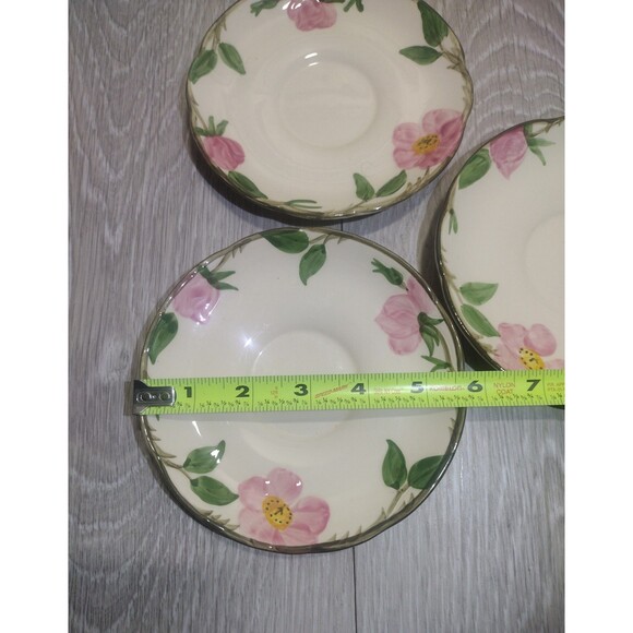 Desert Rose (USA Backstamp) by Franciscan - Set of 5 - 5 3/4 in. Saucers - Picture 2 of 7